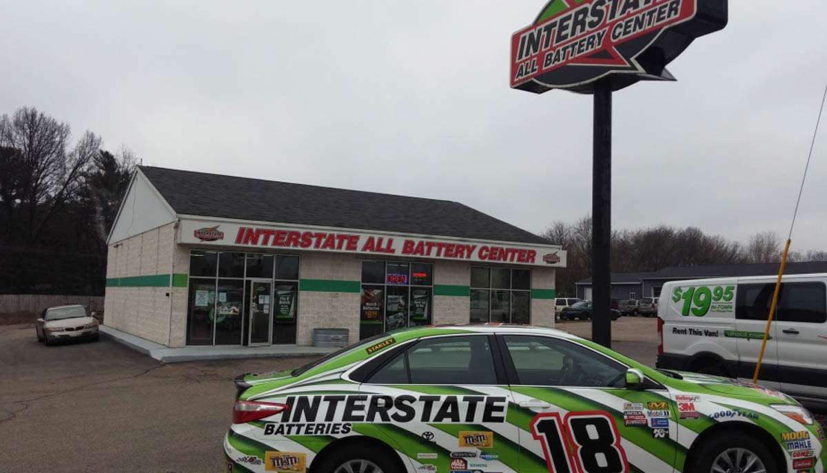 interstate all batteries car and building exterior